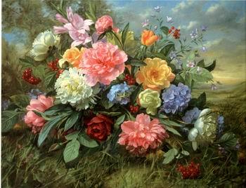 unknow artist Floral, beautiful classical still life of flowers.082 oil painting picture